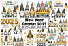 New Year Gnomes 2025 Clipart Bundle 4