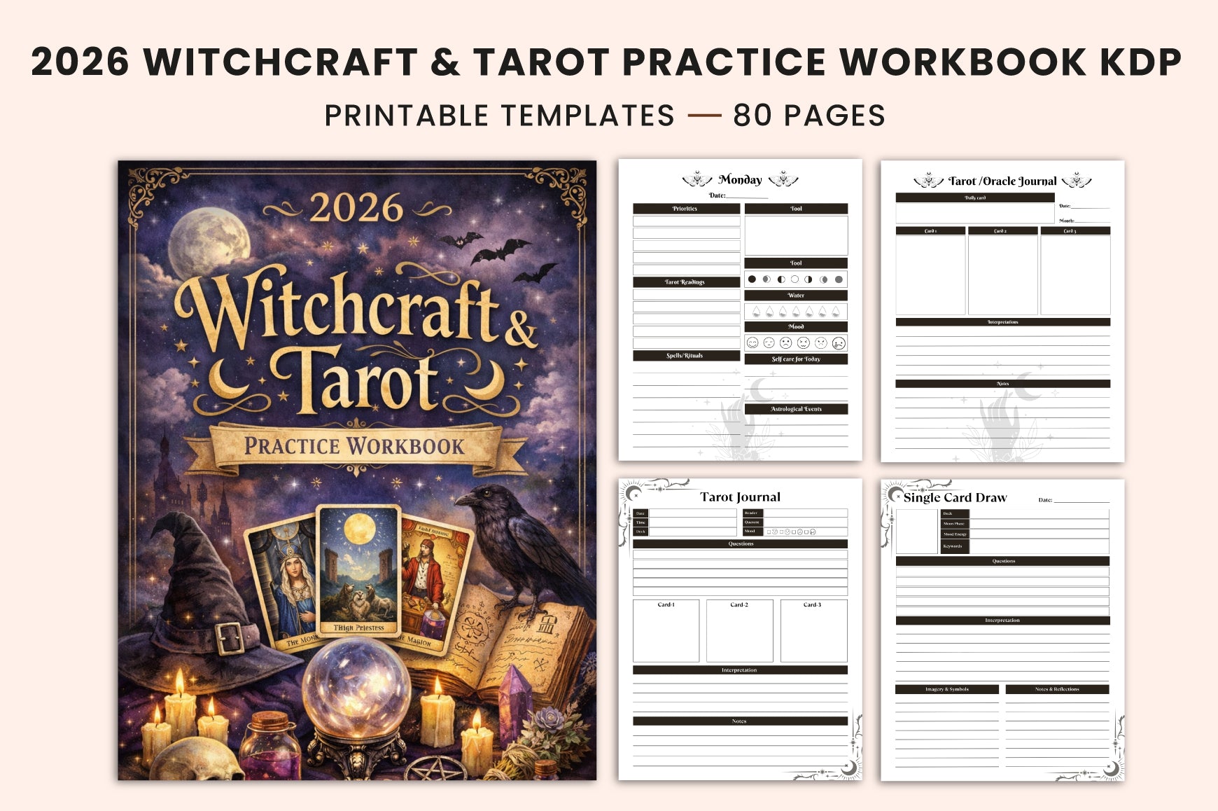 Witchcraft Tarot Practice Workbook