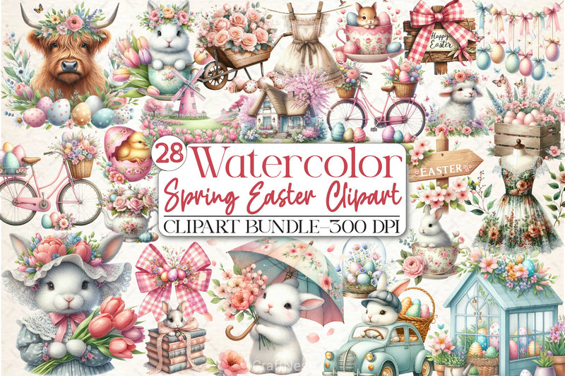Spring Easter Clipart Bundle 2 - CraftNest - Digital Crafting and Art