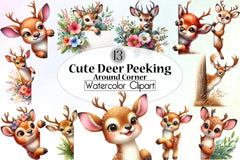 Cute Deer Clipart Bundle - CraftNest - Digital Crafting and Art