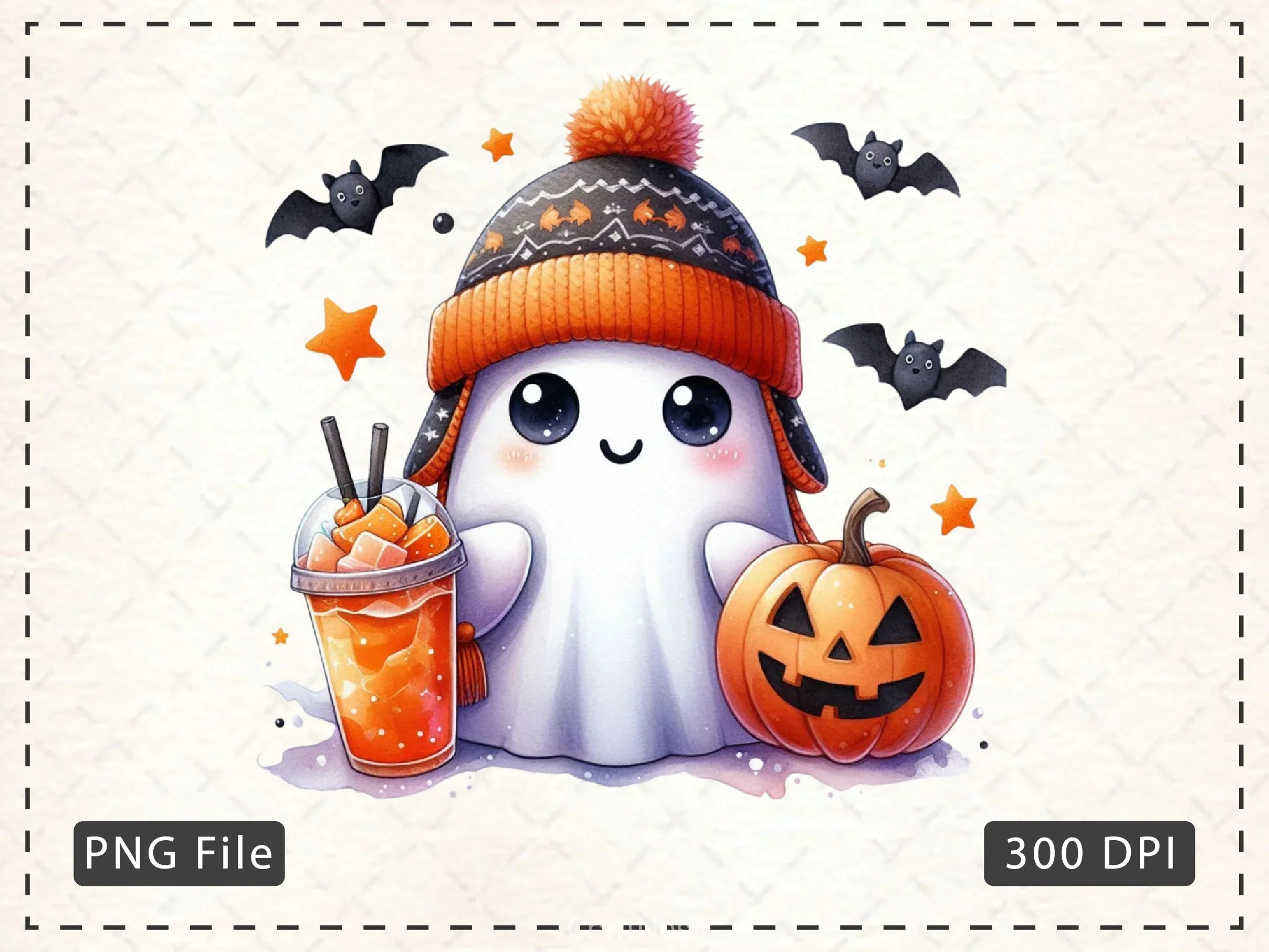 Cute Ghost Cute Halloween Clipart Bundle 6 - CraftNest - Digital Crafting and Art