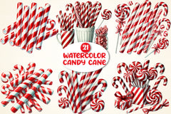Candy Cane Clipart Bundle 2 - CraftNest - Digital Crafting and Art