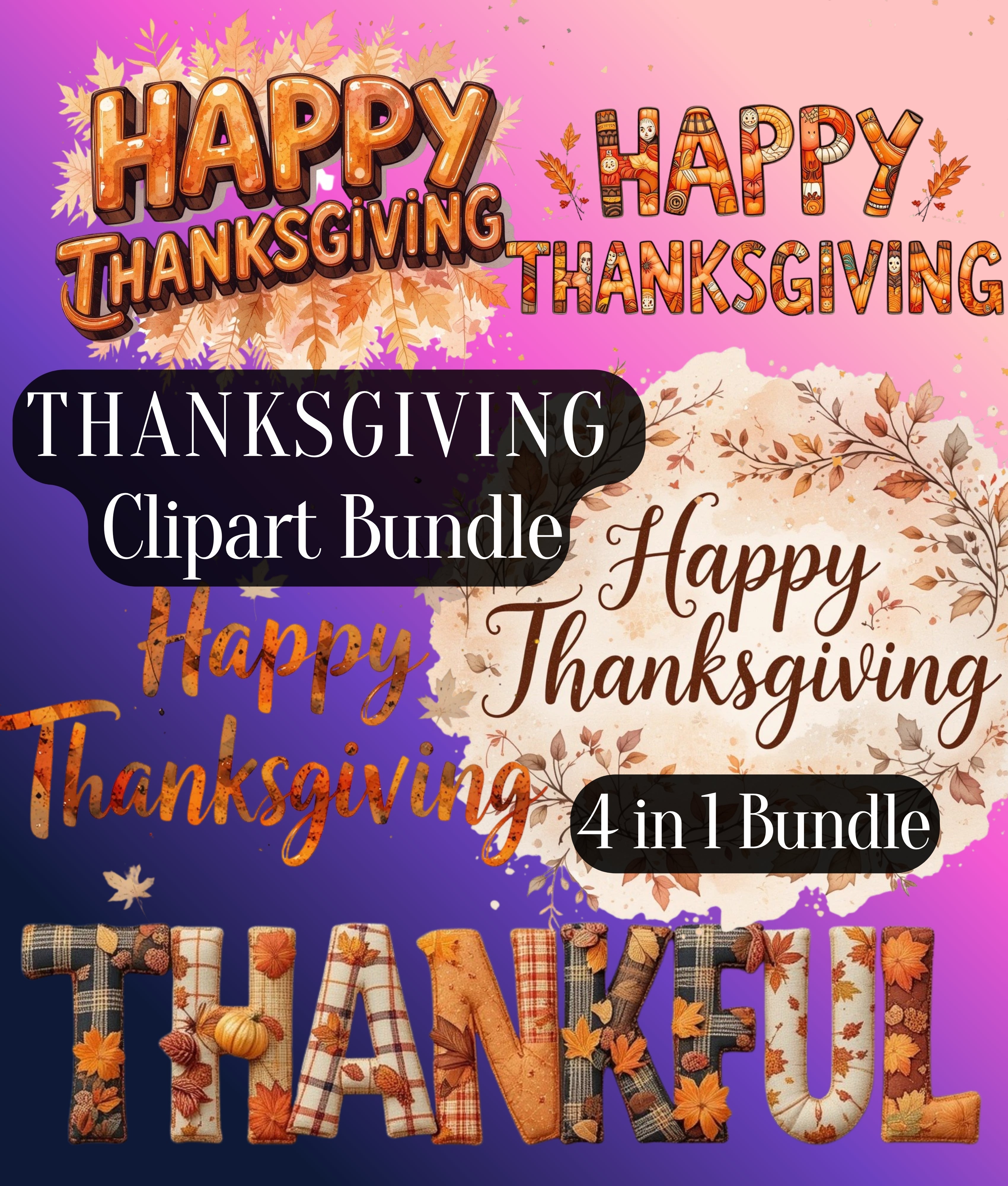Thanksgiving Clipart Bundle