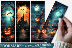 Spooky Halloween Digital Bookmarks Set Book Lovers Junk Journal - CraftNest - Digital Crafting and Art