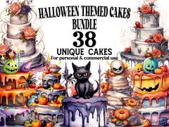 Halloween Themed Cakes Clipart - CraftNest