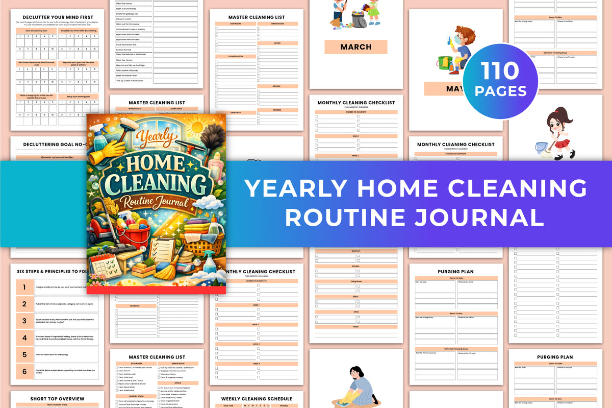 Yearly Home Cleaning Routine Journal