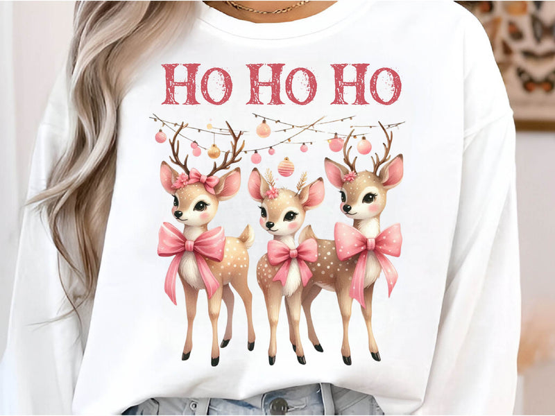 Christmas Deer Ho Ho Ho Deer Clipart Bundle - CraftNest - Digital Crafting and Art