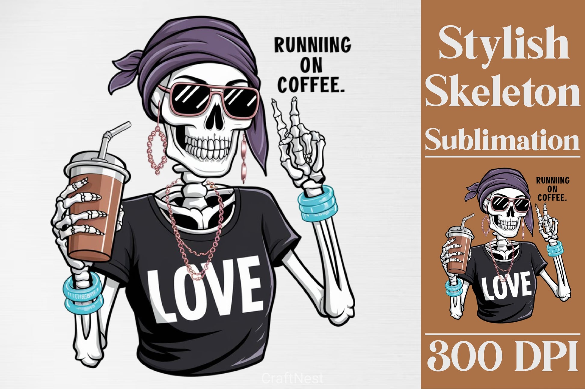 Stylish Skeleton Clipart Bundle - CraftNest - Digital Crafting and Art