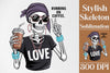 Stylish Skeleton Clipart Bundle