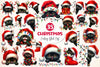 Peeking Christmas Black Cat Clipart Bundle 2