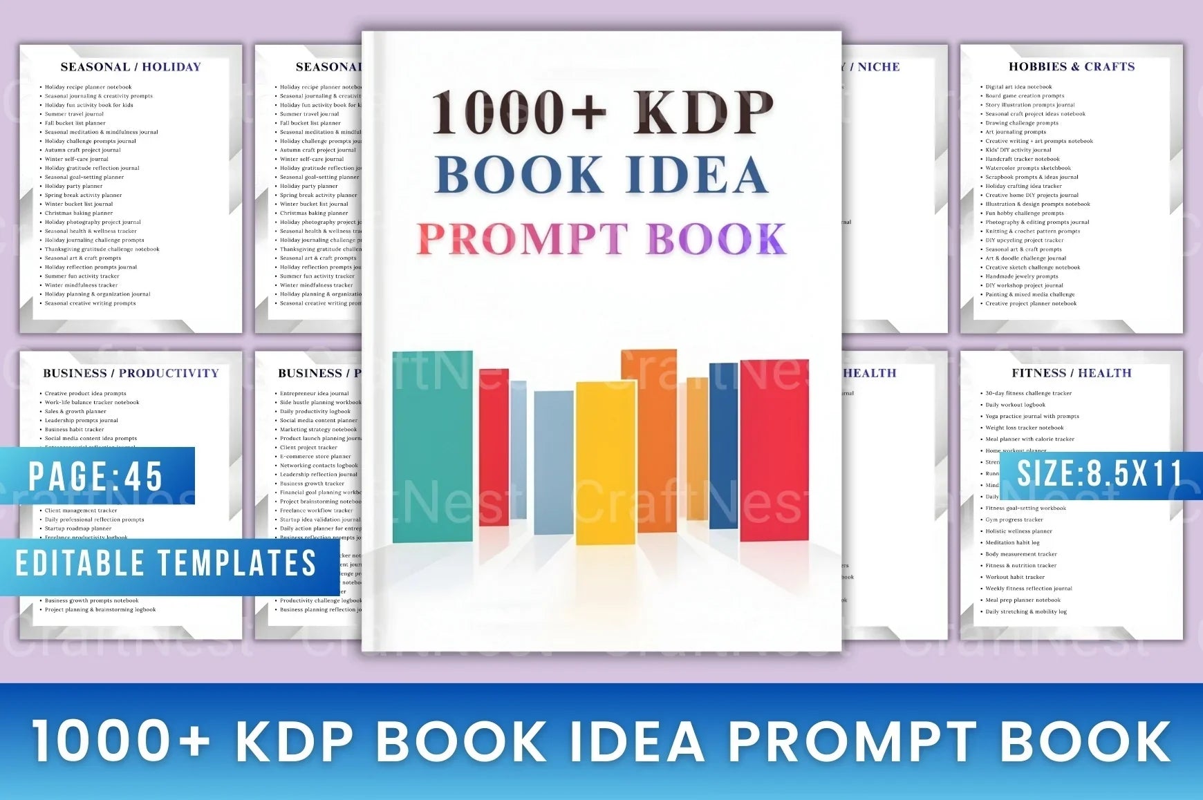 Creative KDP Book Idea Prompt Guide - CraftNest - Digital Crafting and Art