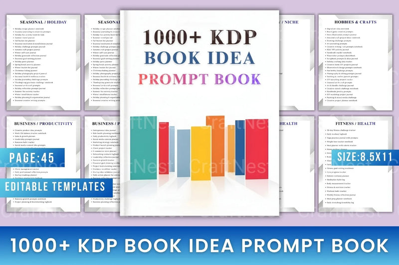 Creative KDP Book Idea Prompt Guide - CraftNest - Digital Crafting and Art