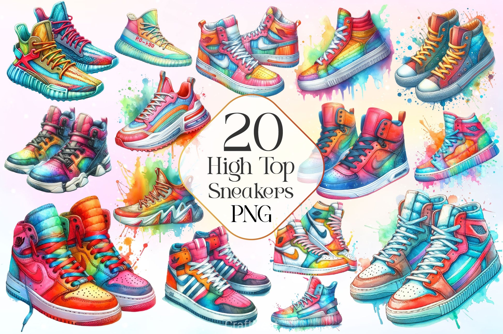 Sneakers Clipart Bundle 2 - CraftNest - Digital Crafting and Art