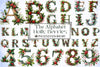 Alphabet Holly Berries Clipart Bundle