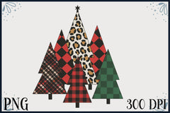 Christmas Tree Buffalo Plaid Clipart Bundle - CraftNest - Digital Crafting and Art