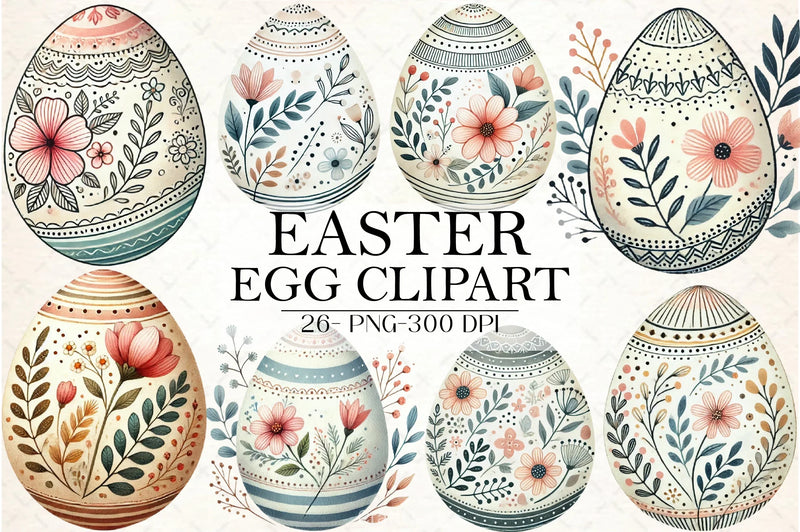 Easter Egg Clipart Bundle 2 - CraftNest - Digital Crafting and Art