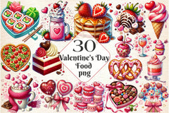 Valentines Day Food Clipart Bundle 2 - CraftNest - Digital Crafting and Art