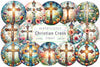 Stained Glass Christian Cross Clipart Bundle
