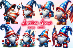 4th Of July Gnome Clipart Bundle 2 - CraftNest - Digital Crafting and Art
