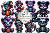 Halloween Scary Teddy Bear Clipart Bundle 2