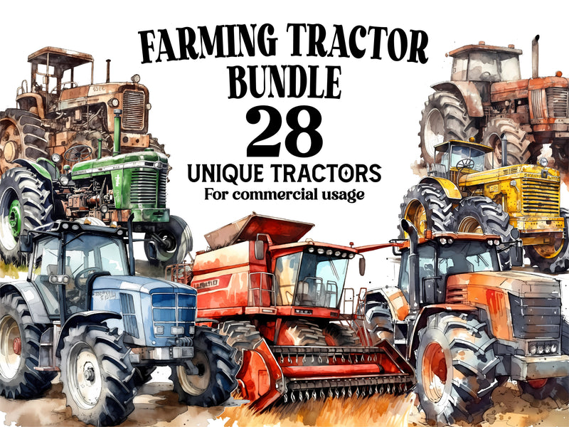 Farmer Tractors Clipart - CraftNest