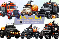 Halloween Truck Clipart Bundle - CraftNest - Digital Crafting and Art
