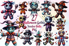 Halloween Gothic Voodoo Doll Clipart Bundle 3 - CraftNest - Digital Crafting and Art