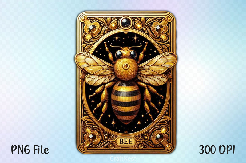 Honey Bee Tarot Card Clipart Bundle 14 - CraftNest - Digital Crafting and Art