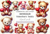 Valentine Teddy Bear Clipart Bundle