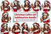 Christmas Coffee Girl Clipart Bundle