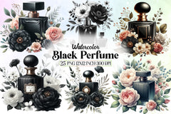 Black Perfume Clipart Bundle - CraftNest - Digital Crafting and Art