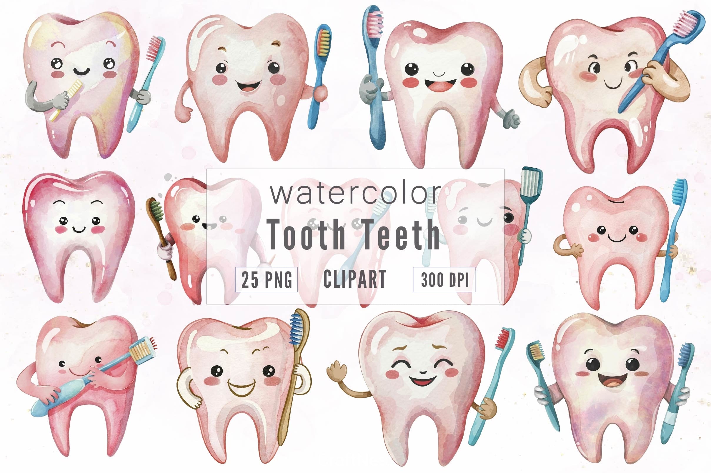 Dentist Tooth Teeth Clip Art Clipart Bundle - CraftNest - Digital Crafting and Art