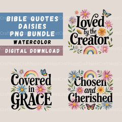 Bible Quotes Daisies Clipart Bundle - CraftNest - Digital Crafting and Art