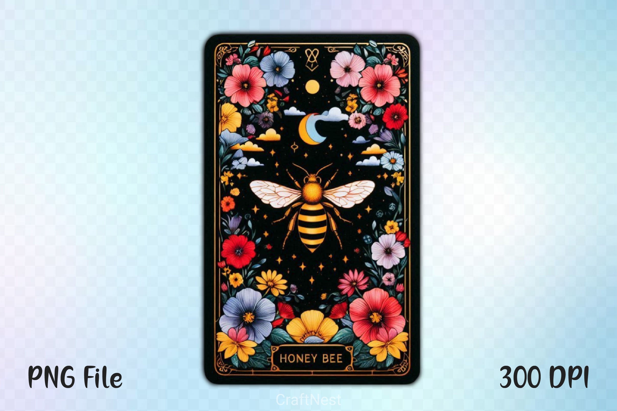 Honey Bee Tarot Card Clipart Bundle 9 - CraftNest - Digital Crafting and Art