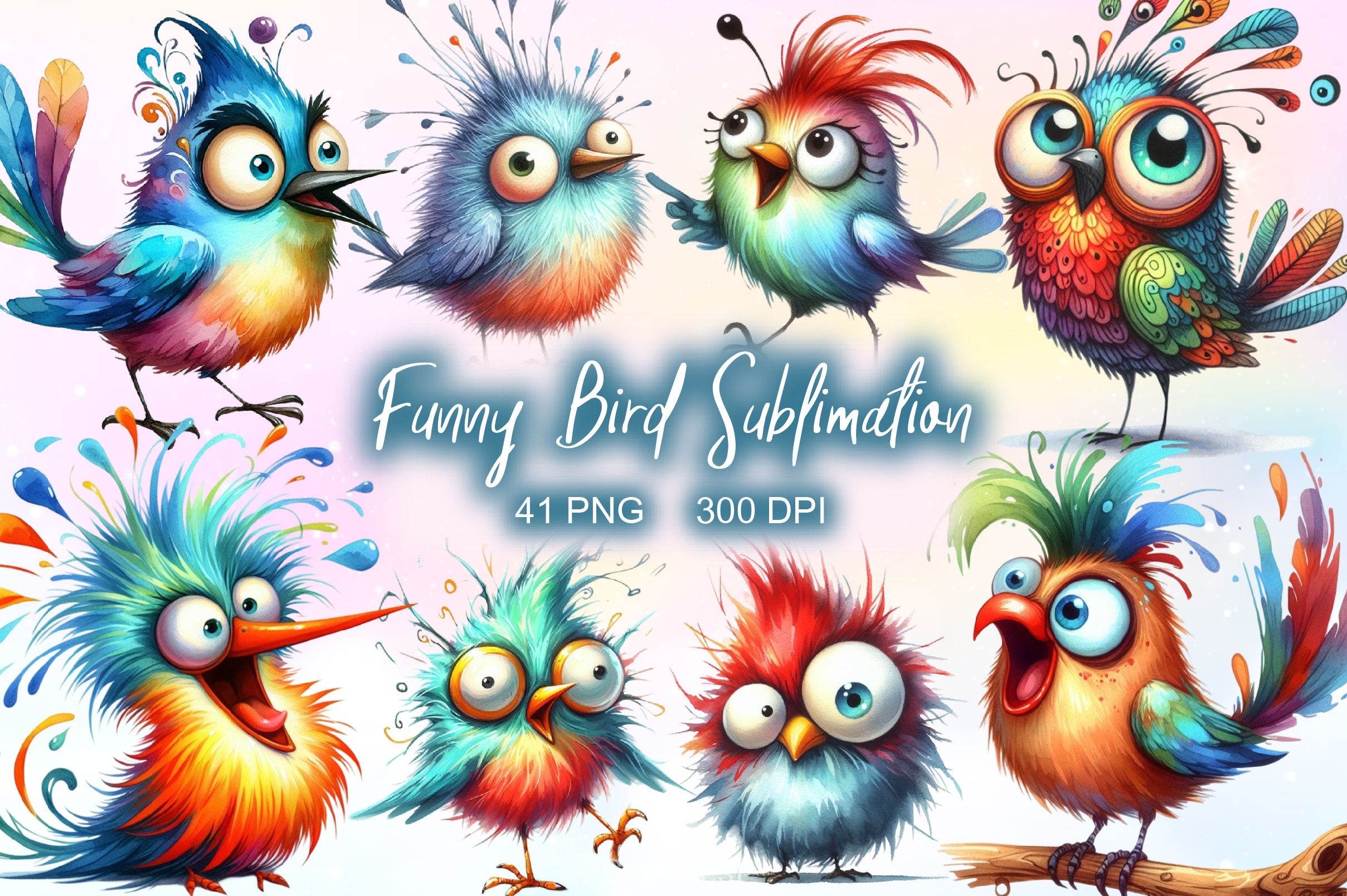 Funny Bird Clipart Bundle 8 - CraftNest - Digital Crafting and Art