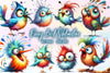 Funny Bird Clipart Bundle 8