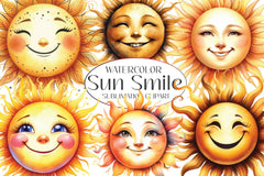 Sun Smile Clipart Bundle - CraftNest - Digital Crafting and Art