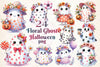 Halloween Floral Ghost Clipart Bundle 2