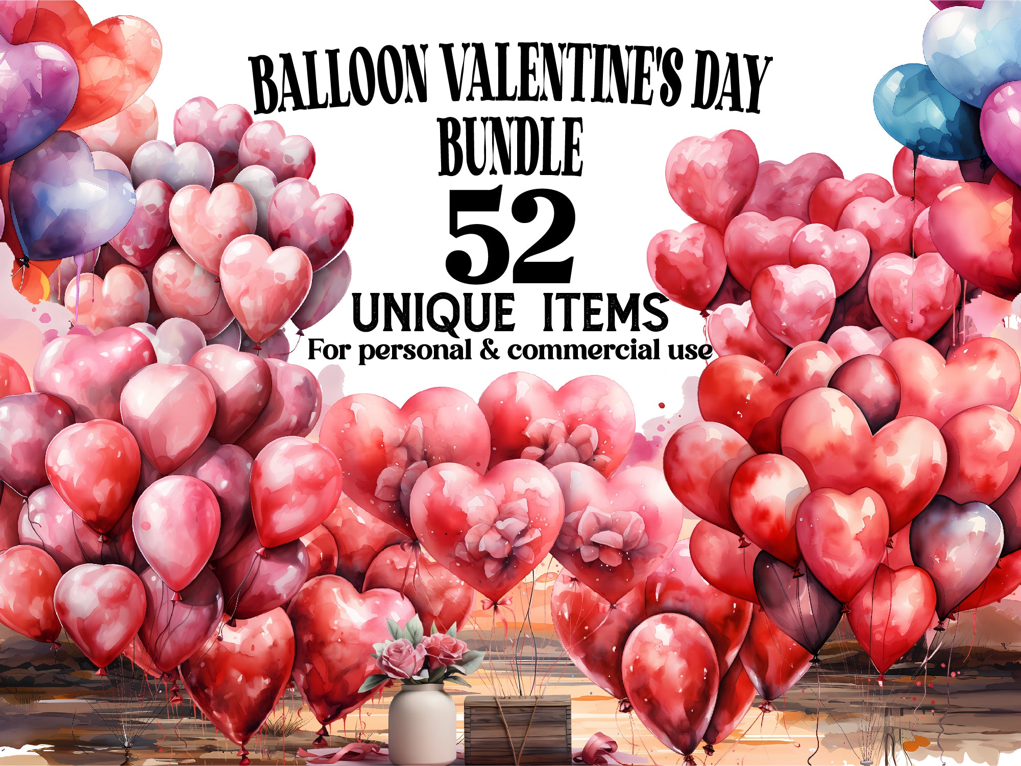 Balloon Valentine Clipart - CraftNest