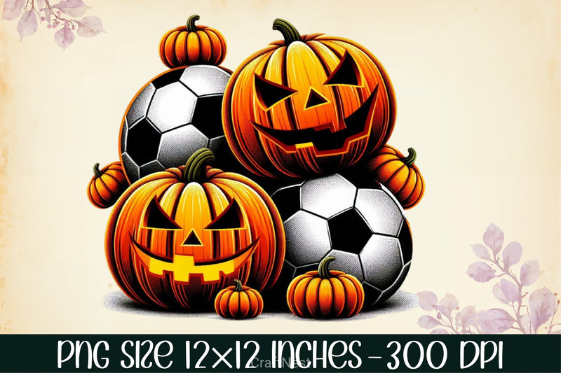 Halloween Football Pumpkin Clipart Bundle 2 - CraftNest - Digital Crafting and Art