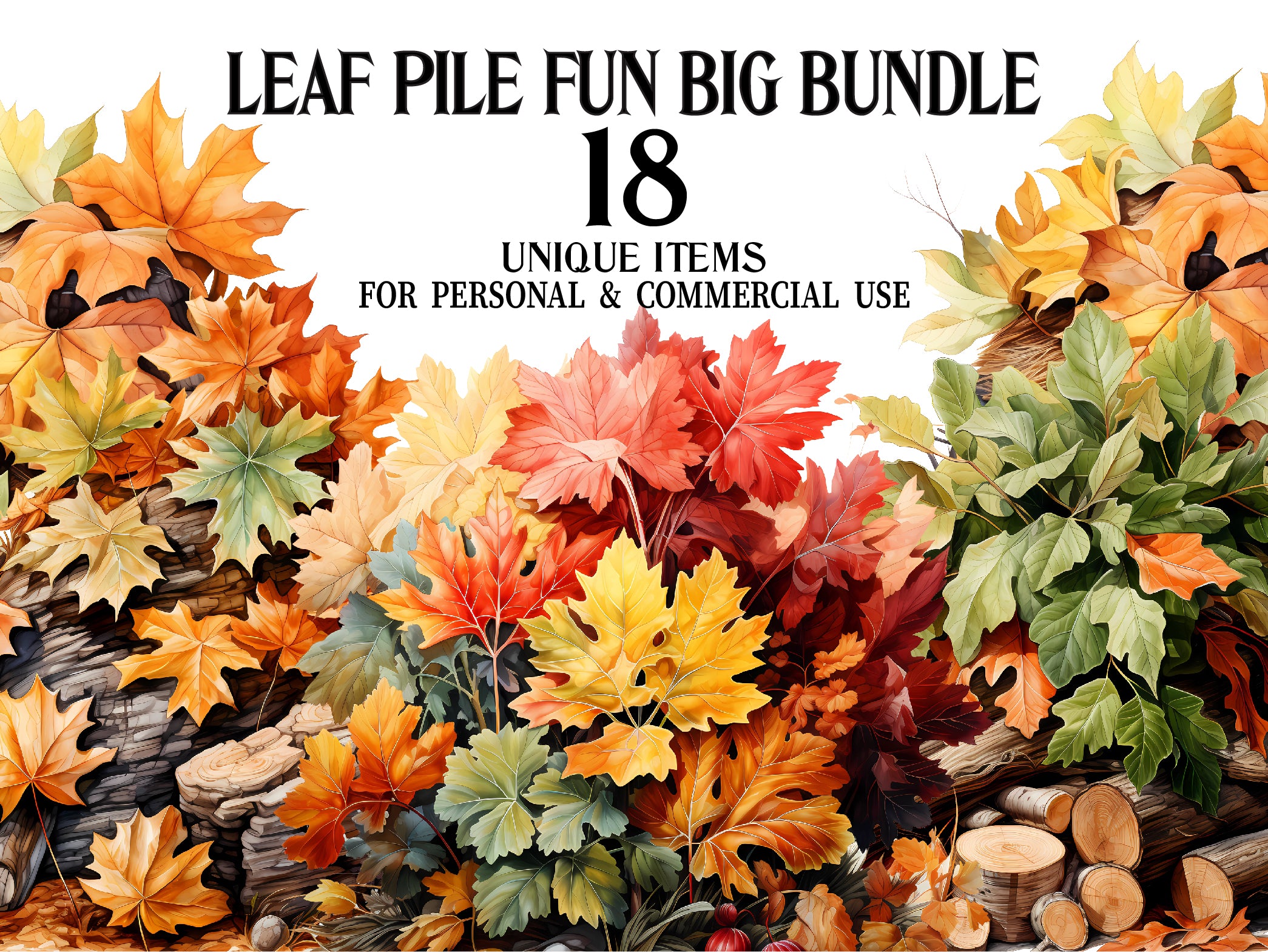 Leaf Pile Fun Clipart - CraftNest