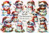Christmas Snowman Clipart Bundle 3