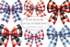 Watercolour Tartan & Plaid Bows Clipart Bundle