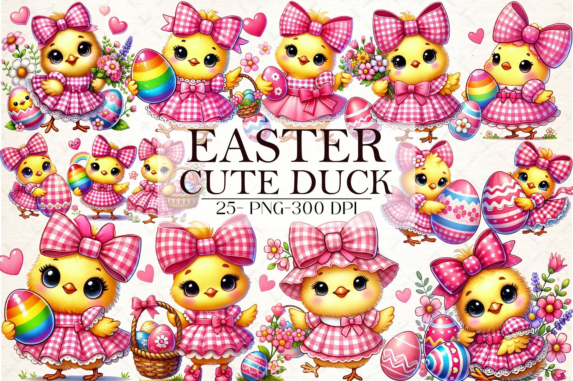 Cute Easter Duck Clipart Bundle 2 - CraftNest - Digital Crafting and Art