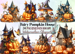 Fairy Pumpkin House Clipart Bundle - CraftNest - Digital Crafting and Art