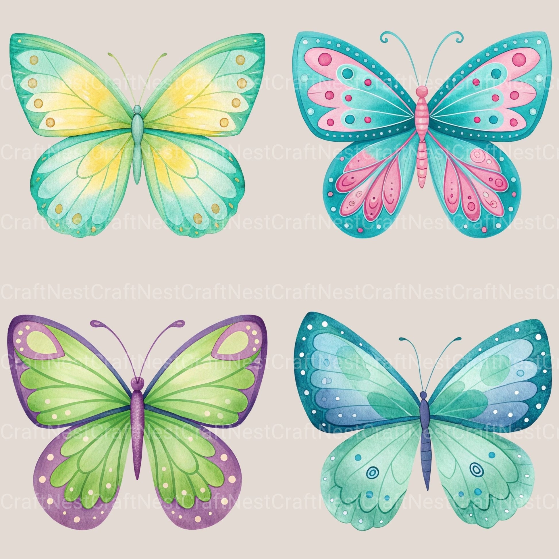 Butterflies Clipart Bundle 4 - CraftNest - Digital Crafting and Art