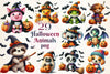 Halloween Cute Animals Clipart Bundle