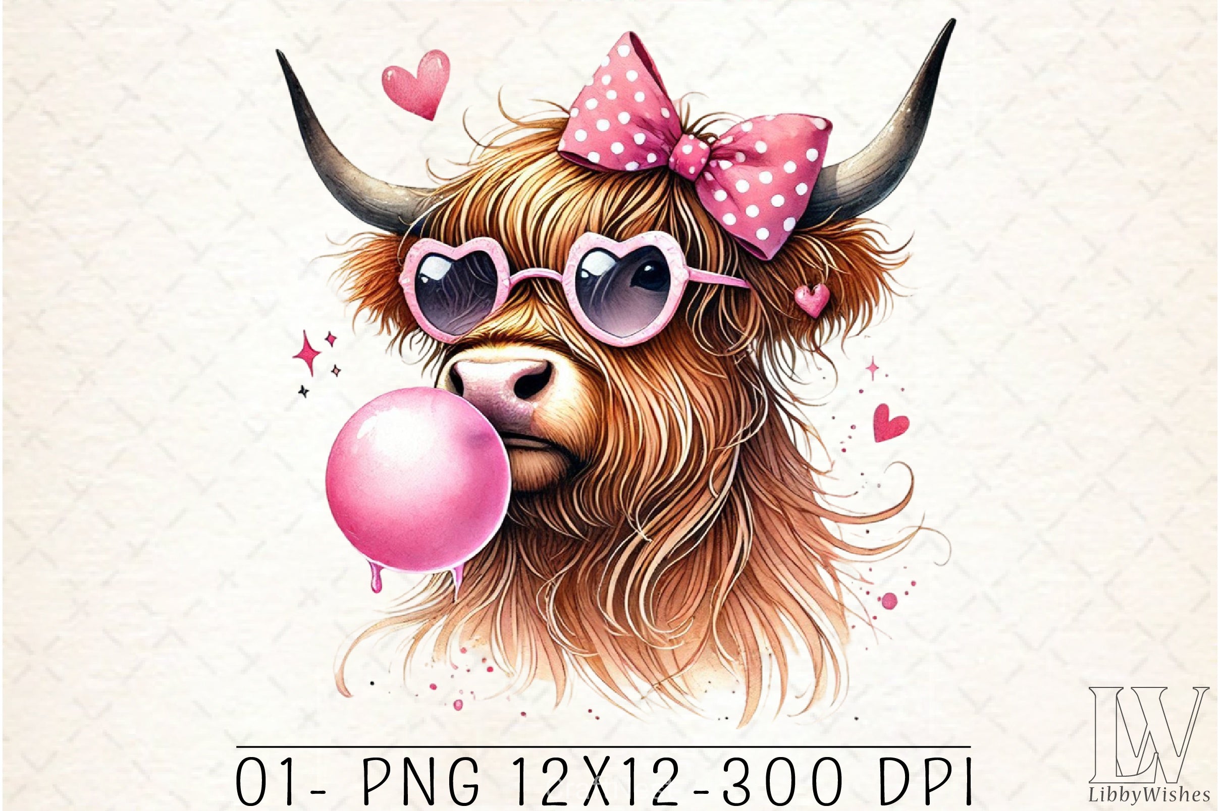 Valentine's Highland Cow Clipart Bundle - CraftNest - Digital Crafting and Art