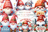 New Year Gnome Clipart Bundle