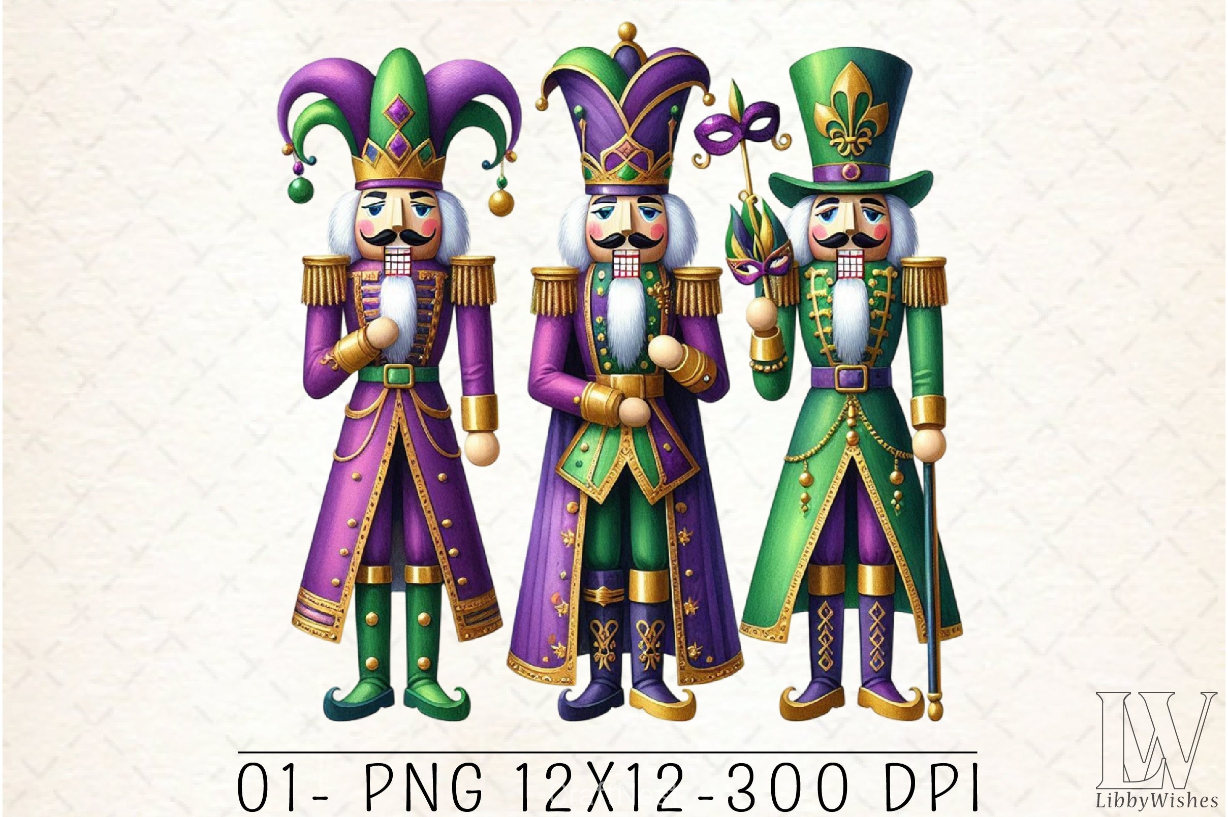 Nutcracker Mardi Gras Clipart Bundle 6 - CraftNest - Digital Crafting and Art